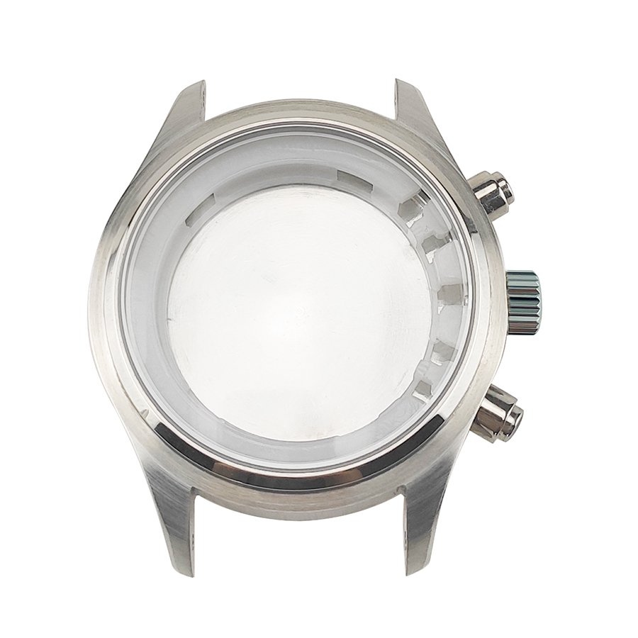 Chronograph Flyback Watch - 43mm Piloten-Uhrengehäuse Chronograph Massives Edelstahlgehäuse Saphirglas
