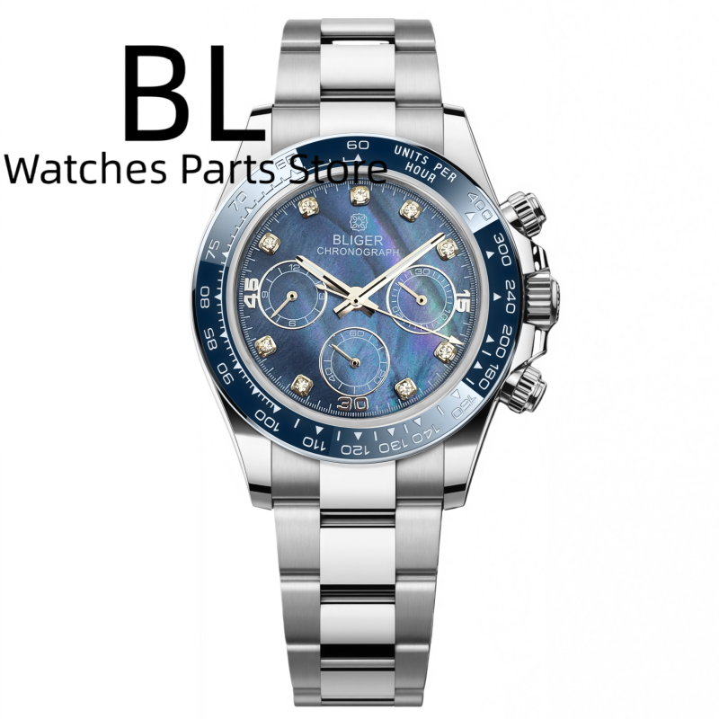 Luxury Watch German - BLIGER 39 mm Luxus VK63 Herrenuhr