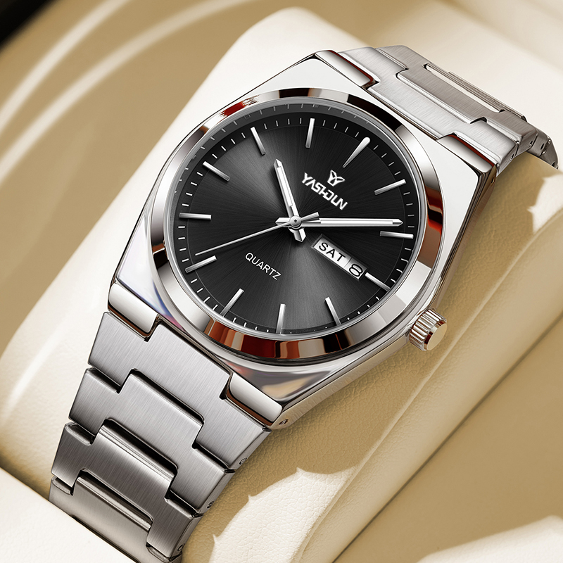 Luxury Watch Top 10 - Top-Marken-Luxus-Quarzuhren aus Edelstahl für Herren, leuchtend,