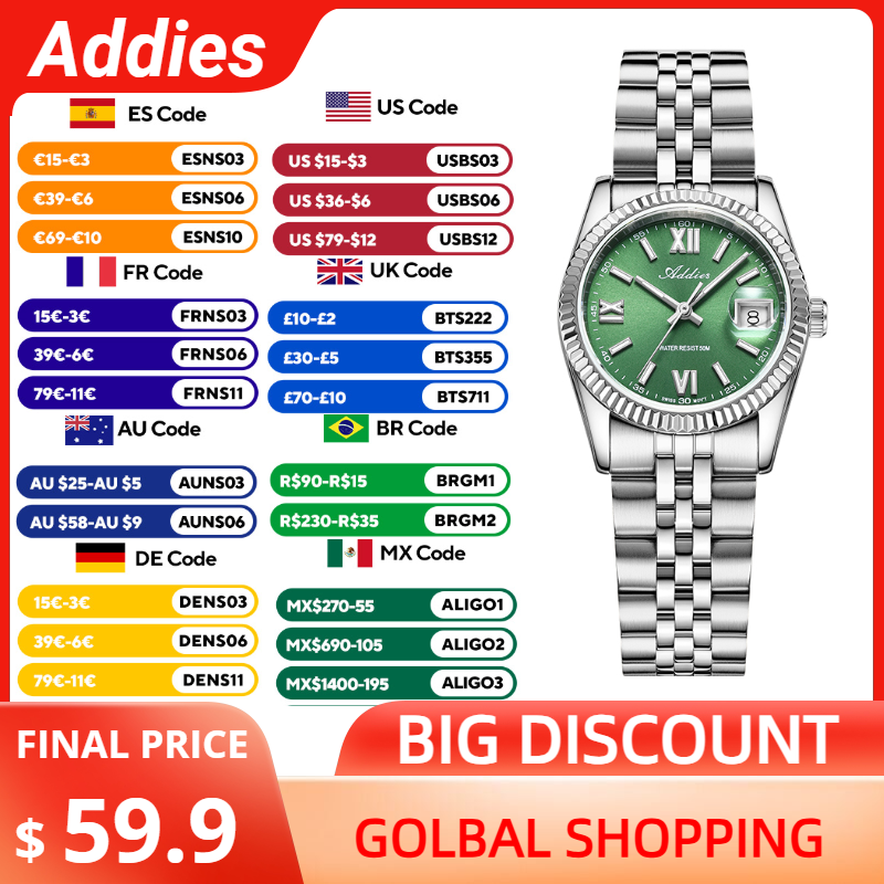 Luxury Watch Ladies - Addies Hochwertige Luxusuhr für Damen, Saphirglas,