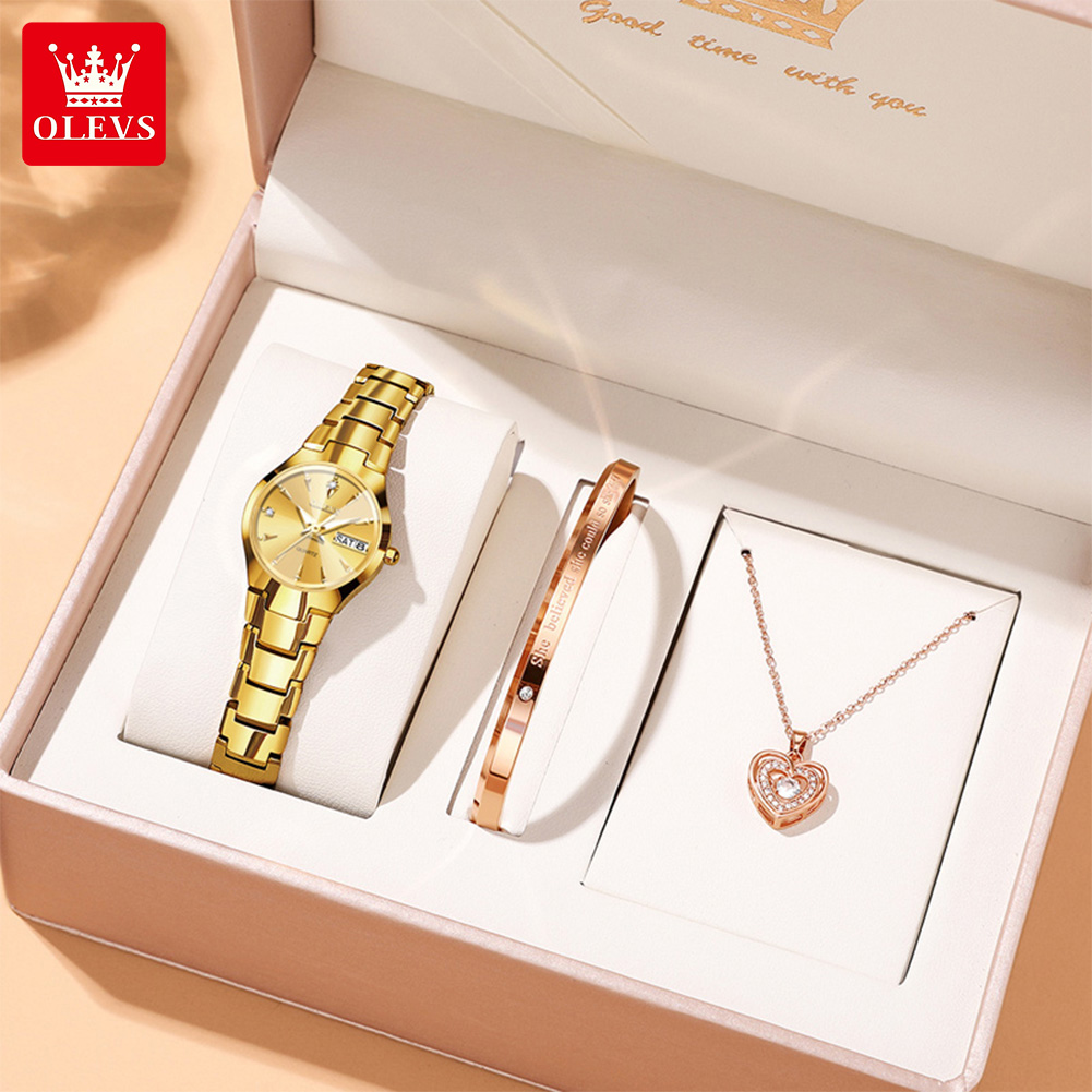Luxury Watch Ladies - OLEVS Damenuhr 8697, luxuriöse, elegante Quarzuhren,