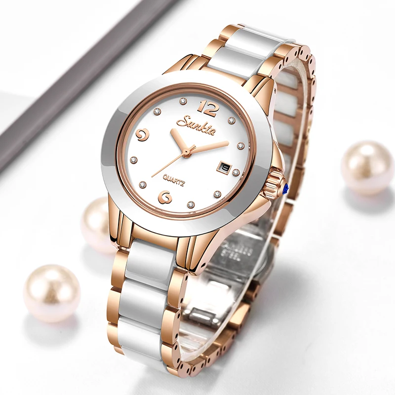 Luxury Watch Ladies - Sunkta Mode Lässig Quarz Frau Uhr