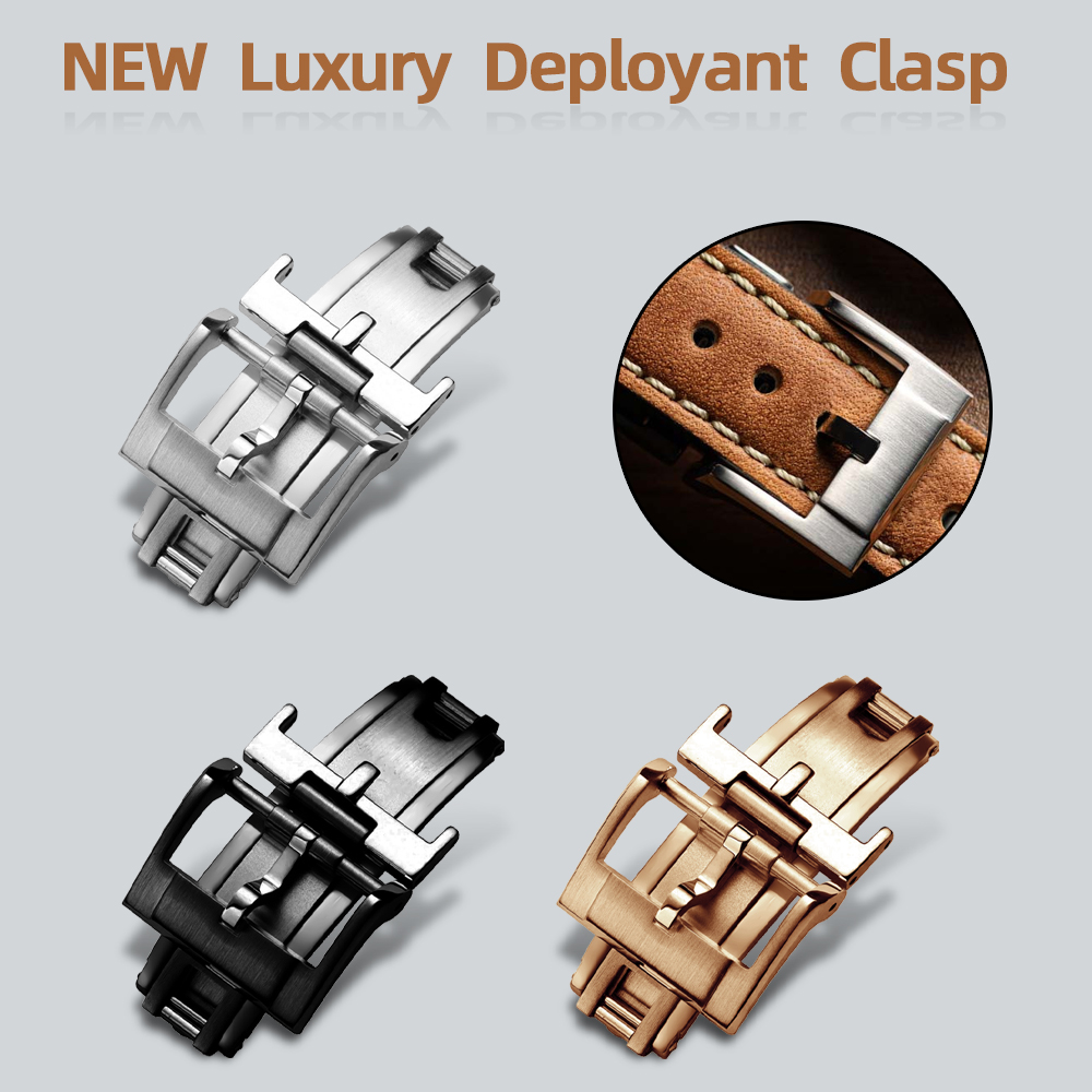 Luxury Watch Unique - NEUER luxuriöser Faltschließe-Verschluss 16mm 18mm 20mm