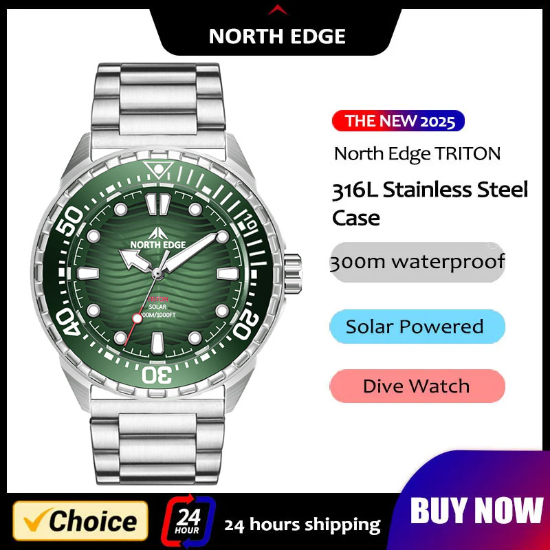 Luxury Watch Protection Film - 2026 Neue NORTH EDGE TRITON Solarbetriebene