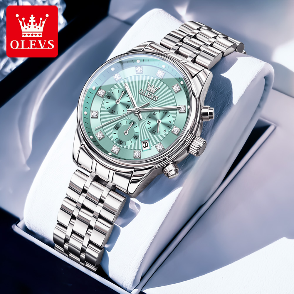 Luxury Watch Green Dial - OLEVS Frauen Uhren Mode Damen Quarzuhr