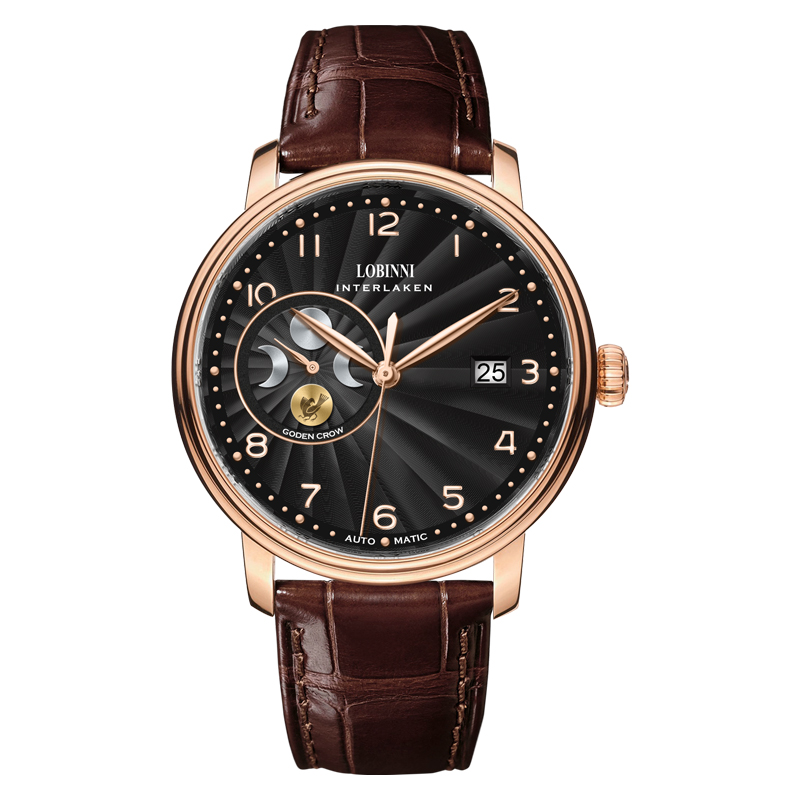 Luxury Watch German - LOBINNI Herren-Armbanduhr mit Saphirglas, japanisches MIYOTA-Automatikwerk,