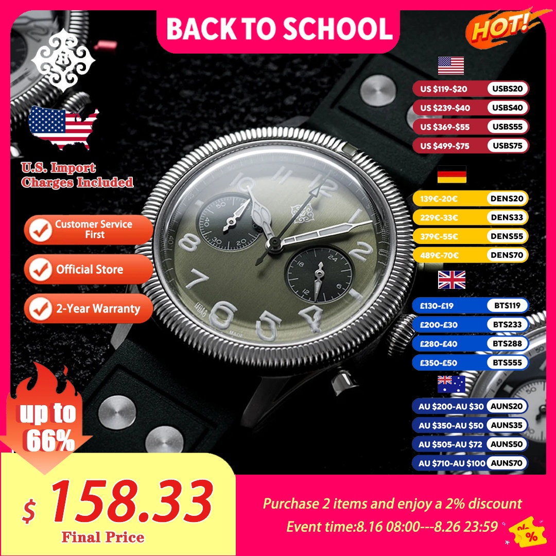 Chronograph Flyback Watch - IXDAO 2026 Neue Pilot 39mm VK64