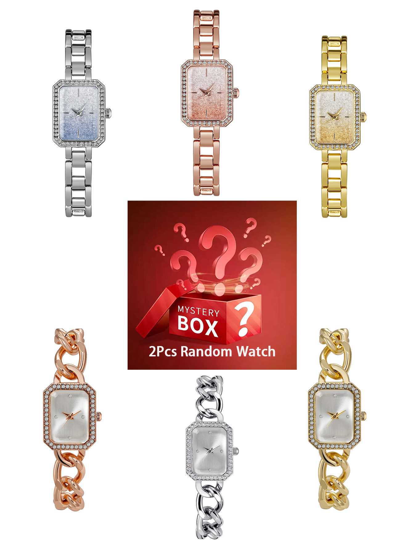 2-teilige Damenuhren, Mystery- – Luxury Watch Diamond Bewertung und Preis