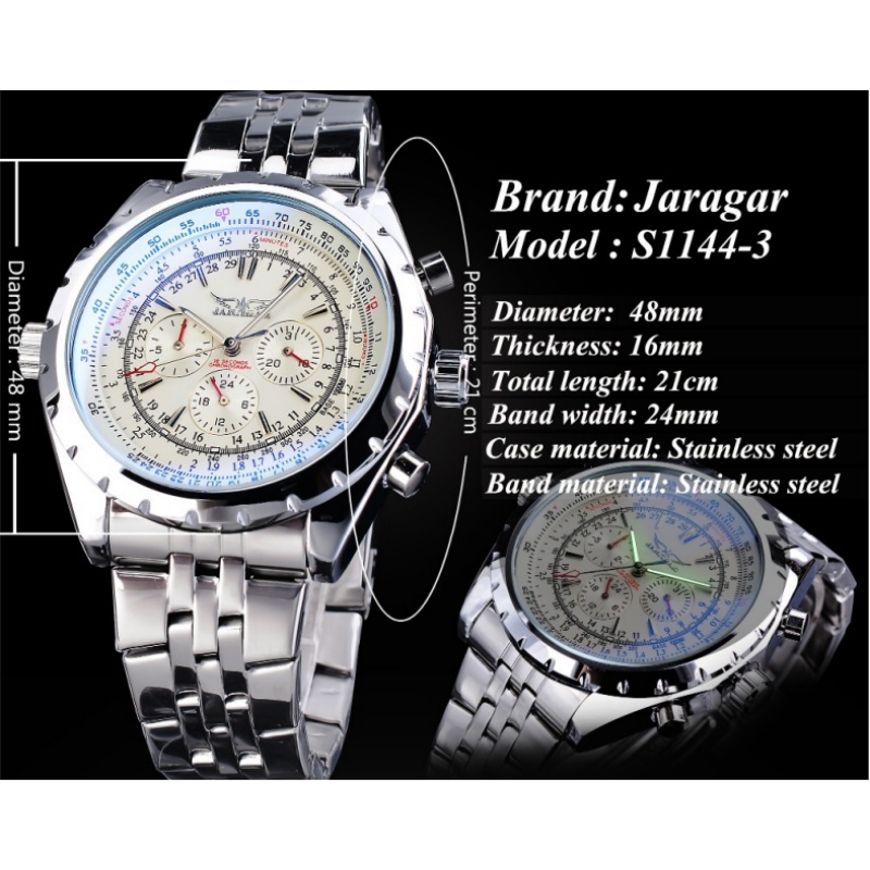 JARAGAR 212 Elegante automatis – Chronograph Flyback Watch Bewertung und Preis