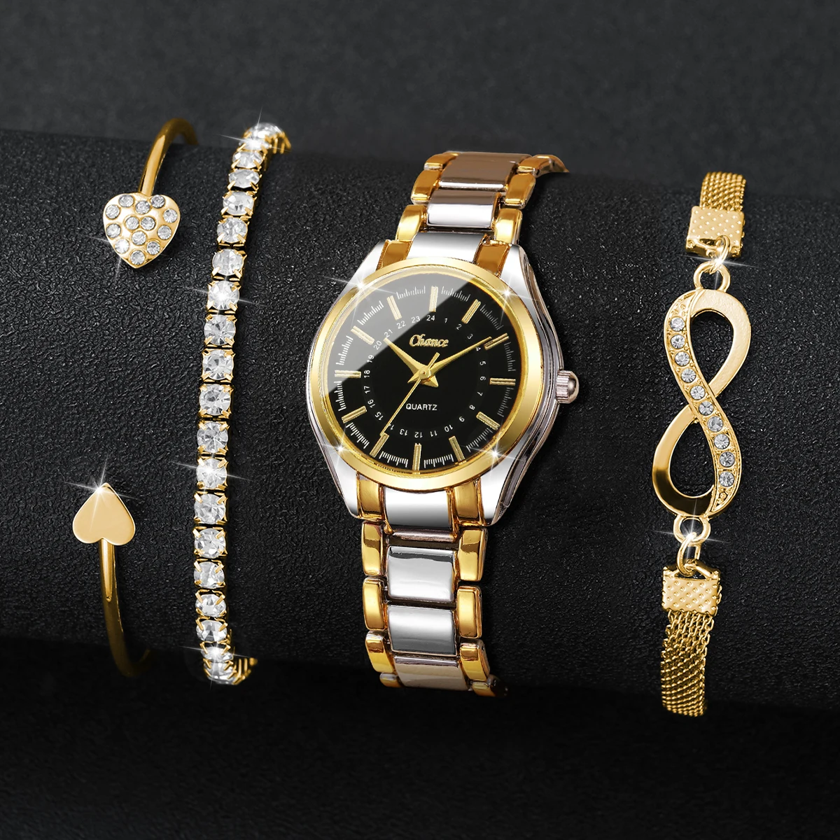 4-teiliges elegantes Damen-Uhr – Luxury Watch Ladies Bewertung und Preis